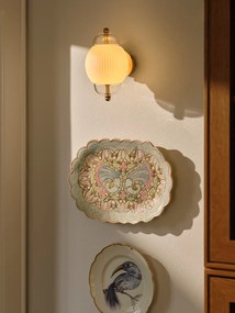 Απλίκα Τοίχου Shahin Wall Ø14cm Χρυσό με Οπάλ Γυαλί
