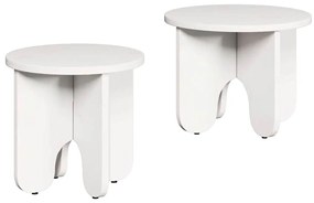 vidaXL Τραπεζάκι σαλονιού 2 pcs Λευκό 39.5 x 39.5 x 30 εκ.
