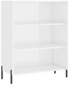 vidaXL Ραφιέρα Γυαλιστερό Λευκό 69,5 x 32,5 x 90 εκ. από Επεξεργ. Ξύλο