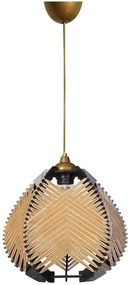 Φωτιστικό Οροφής 687HMY1452 25x30cm 1xE27 60W Natural-Black Opviq