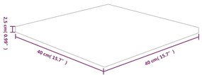 vidaXL Επιφάνεια Τραπεζιού Τετράγωνη 40x40x2,5 εκ. Μασίφ Ξύλο Δρυς
