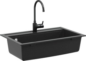 vidaXL Σιντρινο Μαύρο 795 x 505 χλστ. Γρανίτης