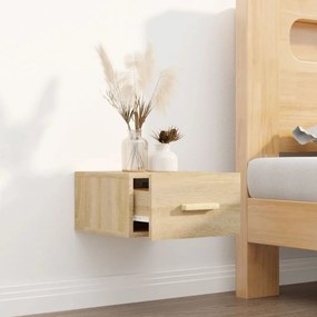 vidaXL Κομοδίνα Επιτοίχια Sonoma Δρυς 35 x 35 x 20 εκ.