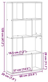 ΒΙΒΛΙΟΘΗΚΗ ΜΑΥΡΗ 60X20X120 ΕΚ. ΑΠΟ ΕΠΕΞΕΡΓΑΣΜΕΝΟ ΞΥΛΟ 858148