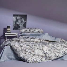 Παπλωματοθήκη Pampas 23 (Σετ 3τμχ) Blue Grey-Ecru Kentia Queen Size 220x240cm 100% Βαμβάκι