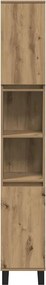 vidaXL Ντουλάπι μπάνιου Δρυς τεχνίτης 30x30x190 cm Κατασκευασμένο ξύλο