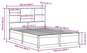 ΣΚΕΛΕΤΟΣ ΚΡΕΒ. ΧΩΡΙΣ ΣΤΡΩΜΑ ΛΕΥΚΟ 120X200 ΕΚ ΜΑΣΙΦ ΠΕΥΚΟ 3323459