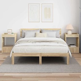 vidaXL End Table 2 pcs Δρύς Sonoma 40 x 40 x 56 εκ. Επεξεργασμένο ξύλο