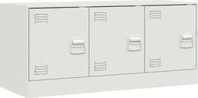 vidaXL Έπιπλο Τηλεόρασης Λευκό 99x39x44 εκ. από Ατσάλι
