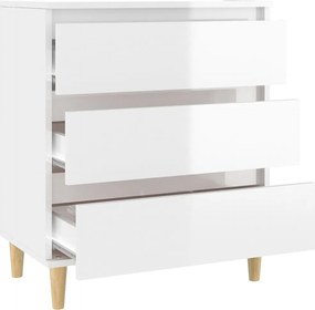 vidaXL Ντουλάπι Γυαλιστερό Λευκό 60x35x70 εκ. από Επεξεργασμένο Ξύλο