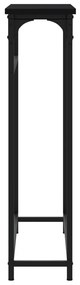 vidaXL Τραπέζι Κονσόλα Μαύρο 75 x 19,5 x 75 εκ. από Επεξεργ. Ξύλο