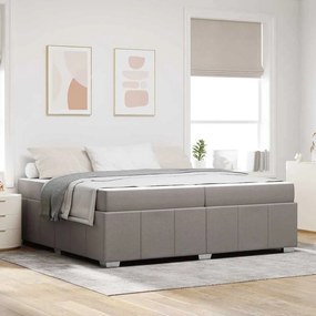 vidaXL Σκελετός Κρεβατιού με στρώμα Taupe 200 x 200 cm ύφασμα
