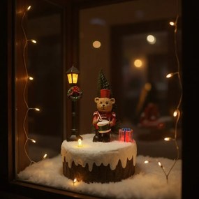 Παράσταση αρκούδος με φανάρι &amp; δέντρο