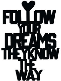 Διακοσμητικό Τοίχου Dreams Way 891TNL3366 40x54cm Black Wallity Metal