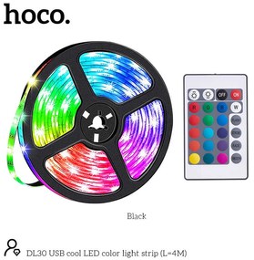 Ταινία LED Hoco DL30 Plus USB RGB με Τηλεχειριμό 4m