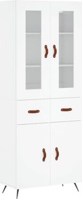 vidaXL Ντουλάπι Λευκό 69,5x34x180 εκ. από Επεξεργασμένο Ξύλο