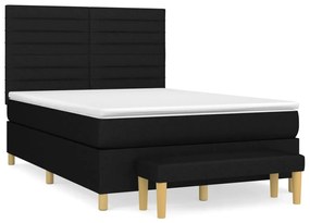 ΚΡΕΒΑΤΙ BOXSPRING ΜΕ ΣΤΡΩΜΑ ΜΑΥΡΟ 140X190 ΕΚ. ΥΦΑΣΜΑΤΙΝΟ 3137231