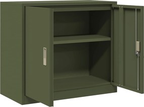 vidaXL Ντουλάπι αποθήκευσης Ελιά Πράσινη 80 x 40 x 70 εκ Ατσάλι