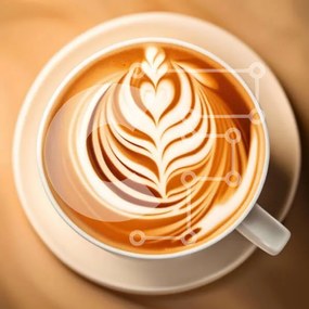 Σετ των 2 Intra Συλλεκτικό Ξύλινο Παζλ Plywood  4mm - Κομψό λευκό φλιτζάνι καφέ με καρδιά Latte Art Σε Ξύλινο Κουτί - Διαστάσεις: 10x10 cm – 25 κομμάτια