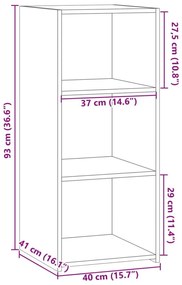 Ντουλάπι Sonoma Δρυς 40x41x93 εκ. από Επεξεργασμένο Ξύλο - Καφέ