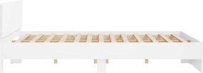 vidaXL Σκελετός Κρεβατιού Λευκό 137 x 190 cm Επεξεργασμένο ξύλο