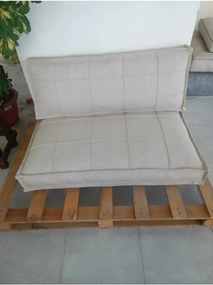 Stewehome Μαξιλάρι πατώματος παλέτας από λινό ύφασμα με ειδική ραφή και φερμουάρ 100x70 cm