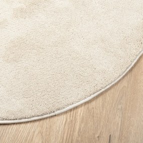 vidaXL Χαλί OVIEDO με Κοντό Πέλος Μπεζ Ø 160 εκ.
