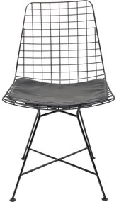 Καρέκλα Grid Μαύρη 47.5x54x85.5εκ - Γκρι
