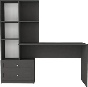 Γραφείο εργασίας Mantra Megapap χρώμα ανθρακί 150x60x152εκ.