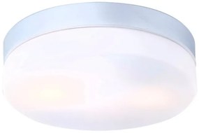 Πλαφονιέρα Φωτιστικό Οροφής 2xΕ27 Ασημί IP44 Vranos 32112 Globo Lighting-32112-Ασημί 32112