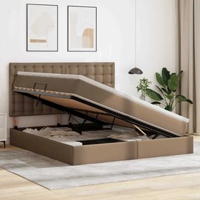 vidaXL Κρεβάτι Αποθήκης Καπουτσίνο 180 x 200 cm Τεχνητό Δέρμα