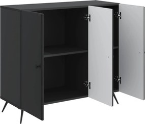 vidaXL Πλαϊνό γραφείο Μαύρο 89 x 34,5 x 80 εκ Επεξεργασμένο Ξύλο
