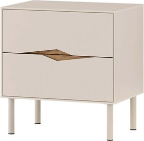Κομοδίνο Marquise Megapap χρώμα sandstone 50x35x52,3εκ.