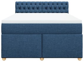 ΚΡΕΒΑΤΙ BOXSPRING ΜΕ ΣΤΡΩΜΑ ΜΠΛΕ 140X200 ΕΚ. ΥΦΑΣΜΑΤΙΝΟ 3286716