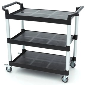 Serving Trolley – 3 Plastic Shelves – 103 x 50,5cm
