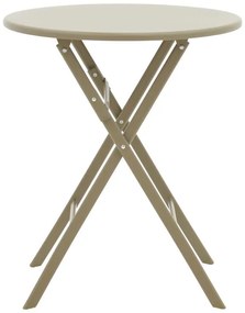 Σετ κήπου Τραπεζαρία Albero-Lindaria 3τεμ μέταλλο σε σαμπανιζε απόχρωση Φ60x70εκ 60x60x70 εκ.