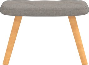 vidaXL Πολυθρόνα Relax Taupe Υφασμάτινη με Σκαμπό
