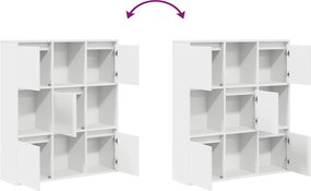 vidaXL Βιβλιοθήκη Λευκή 89x24x101,5 εκ. από Επεξεργασμένο Ξύλο