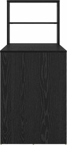 vidaXL Γραφείο Μαύρη Οξυά 113 x 54 x 120 εκ. Επεξεργασμένο ξύλο