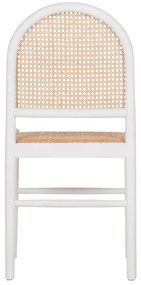 Καρέκλα Από Οξιά Σε Λευκό-Rattan Μπεζ 43x50x87Yεκ.