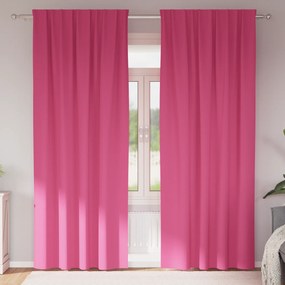 vidaXL Κουρτίνες 2 pcs Φωτεινό Ροζ 225 x 140 εκ. Πολυεστέρας