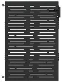 vidaXL Πύλη Κήπου Μαύρο 105 x 150 cm Ατσάλι με Επικάλυψη Πούδρας