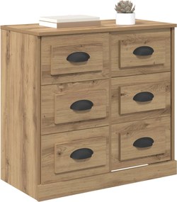vidaXL Πλαϊνό γραφείο με συρτάρι Artisan Oak 70 x 35,5 x 67,5 εκ.