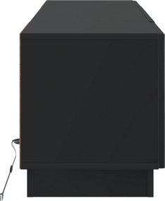 vidaXL Ντουλάπα LED Τηλεόρασης Μαύρο Επεξεργασμένο Ξύλο