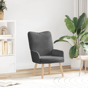 vidaXL Χαλαρωτική Καρέκλα Σκούρο Γκρι Καραβόπανο