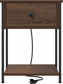 vidaXL Κομοδίνο Καφέ δρυς 42 x 41 x 56 εκ. Επεξεργασμένο ξύλο