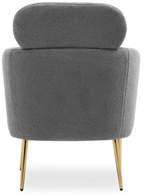 MELISA  leisure armchair cream / gold DIOMMI V-CH-MELISA-FOT-POPIEL