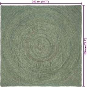 vidaXL Χαλιά χώρου Λαδί 200 x 200 cm Γιούτα