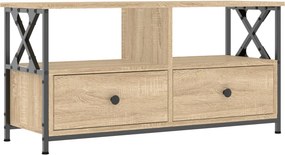 vidaXL Έπιπλο Τηλεόρασης Sonoma Δρυς 90x33x45 εκ. Επεξ. Ξύλο/Σίδερο