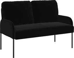 vidaXL Καναπέδες με μαξιλάρι 110cm Μαύρο Κόντρα πλακέ